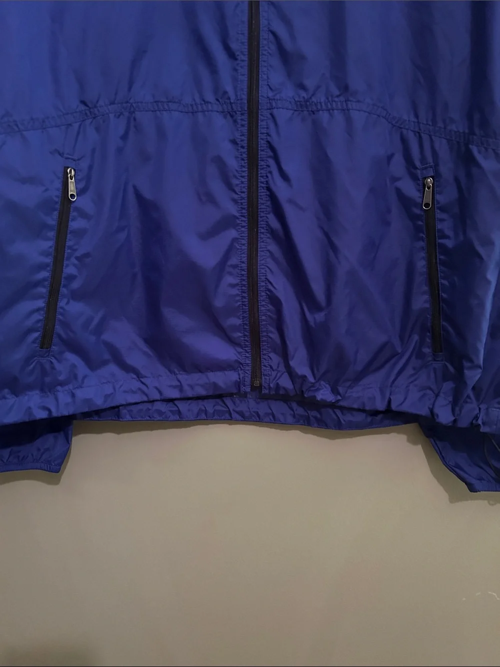 The North Face Men's Royal Blue Hooded Full Zip  Windbreaker Size XL